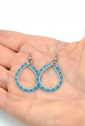 Bead & Wire Teardrop Earrings